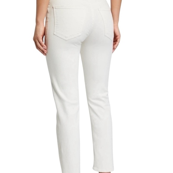MOTHER “The Tomcat Ankle” White Straight Leg Jeans button fly cotton Blend 31 - Picture 3 of 9